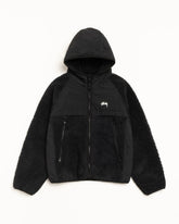 SHERPA PANELED HOODED JACKET