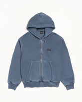 BASIC STÜSSY ZIP HOODIE PIGMENT DYED