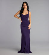 Tatiana Lace-Up Mermaid Glitter Formal Dress-Purple