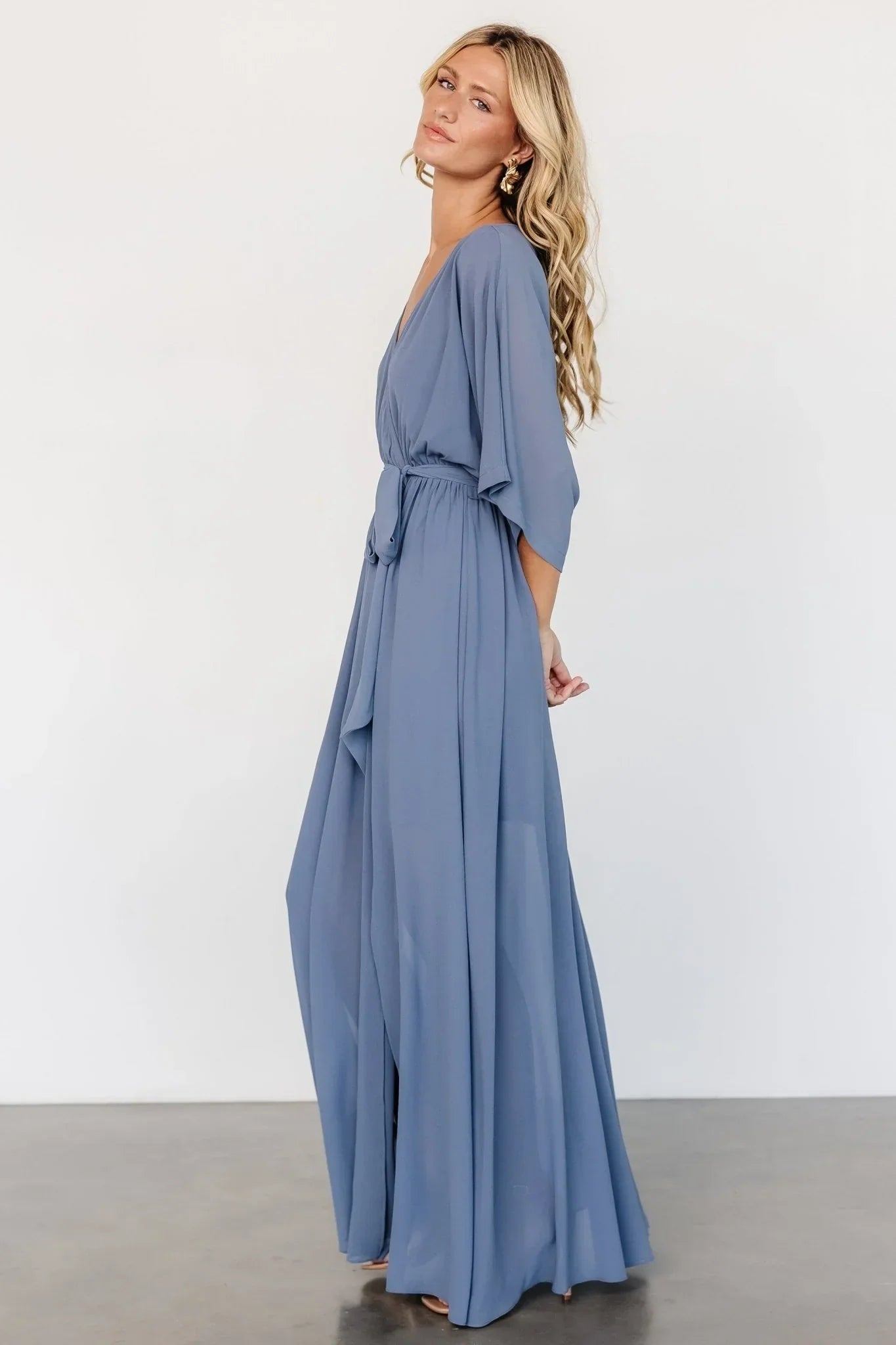 Kia Kimono Maxi Dress | Whisper Blue