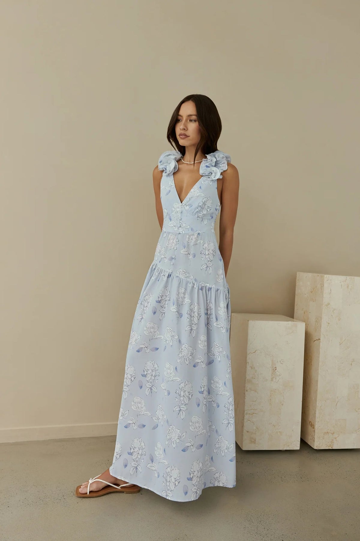 Pretty Smile Maxi Dress Blue