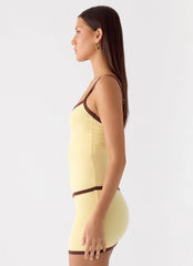 Felicia Asymmetrical Mini Dress - Yellow