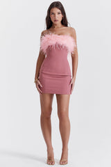 Alexa-Warm Pink Mini Dress