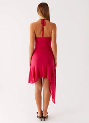 Mai Tai Mini Dress - Hot Pink